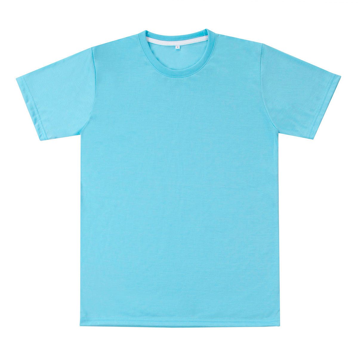 Kids Sky Blue 100% Polyester Sublimation Blank Tshirts With Cotton Feel