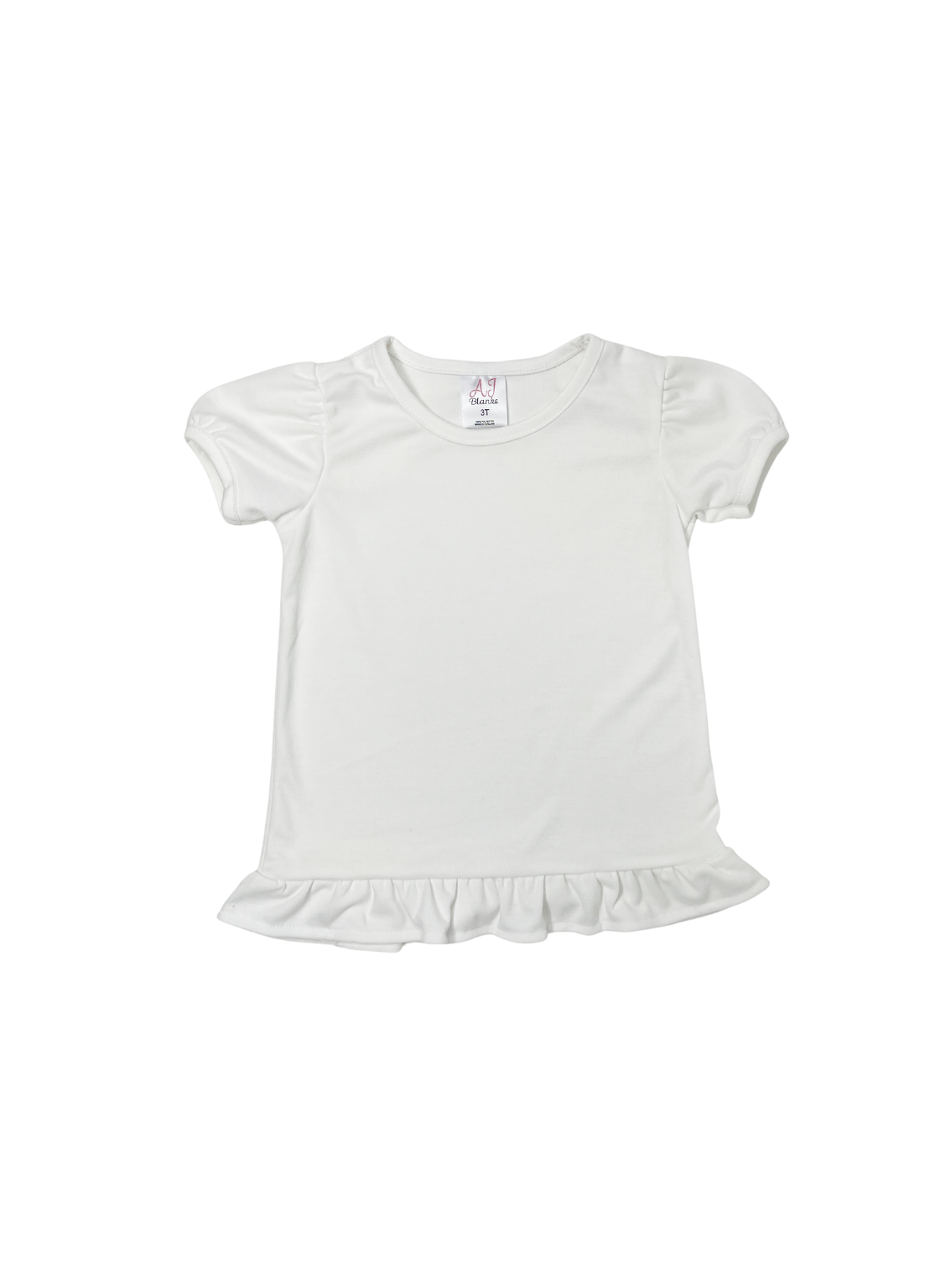 Girl's Sublimation Ruffle Short Sleeve Shirt 8