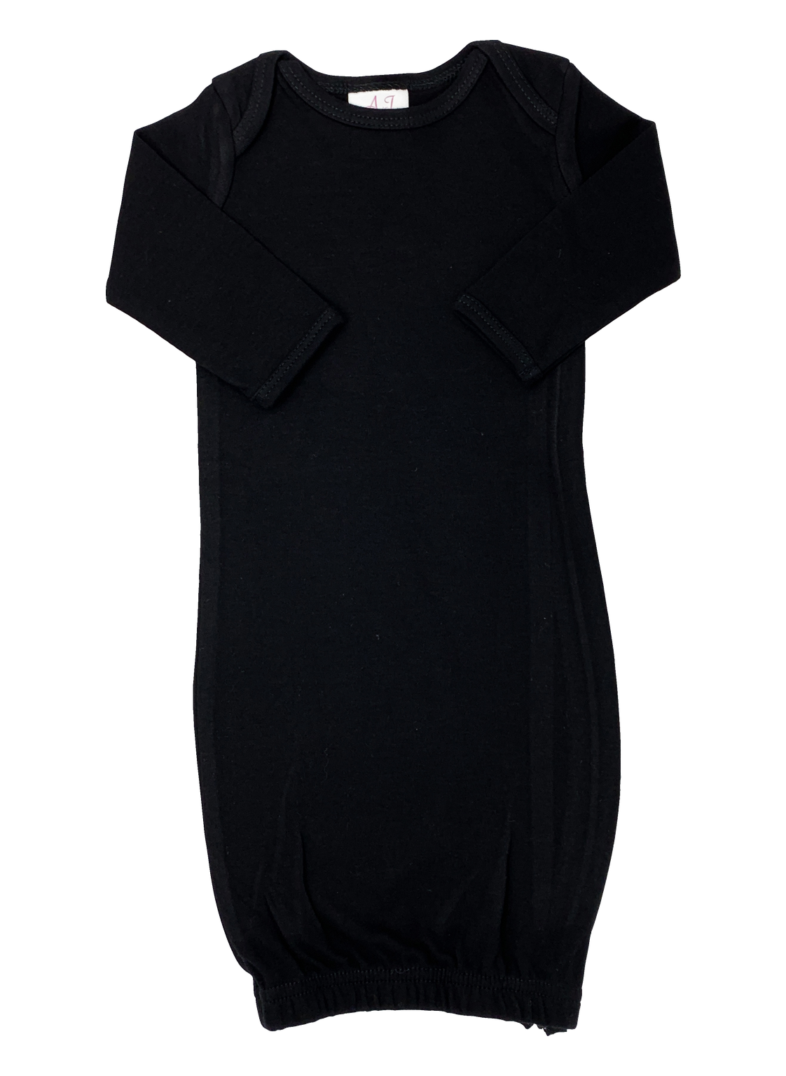black infant dress Unisex Baby Gown with Hidden Zipper Navy / 0-3m