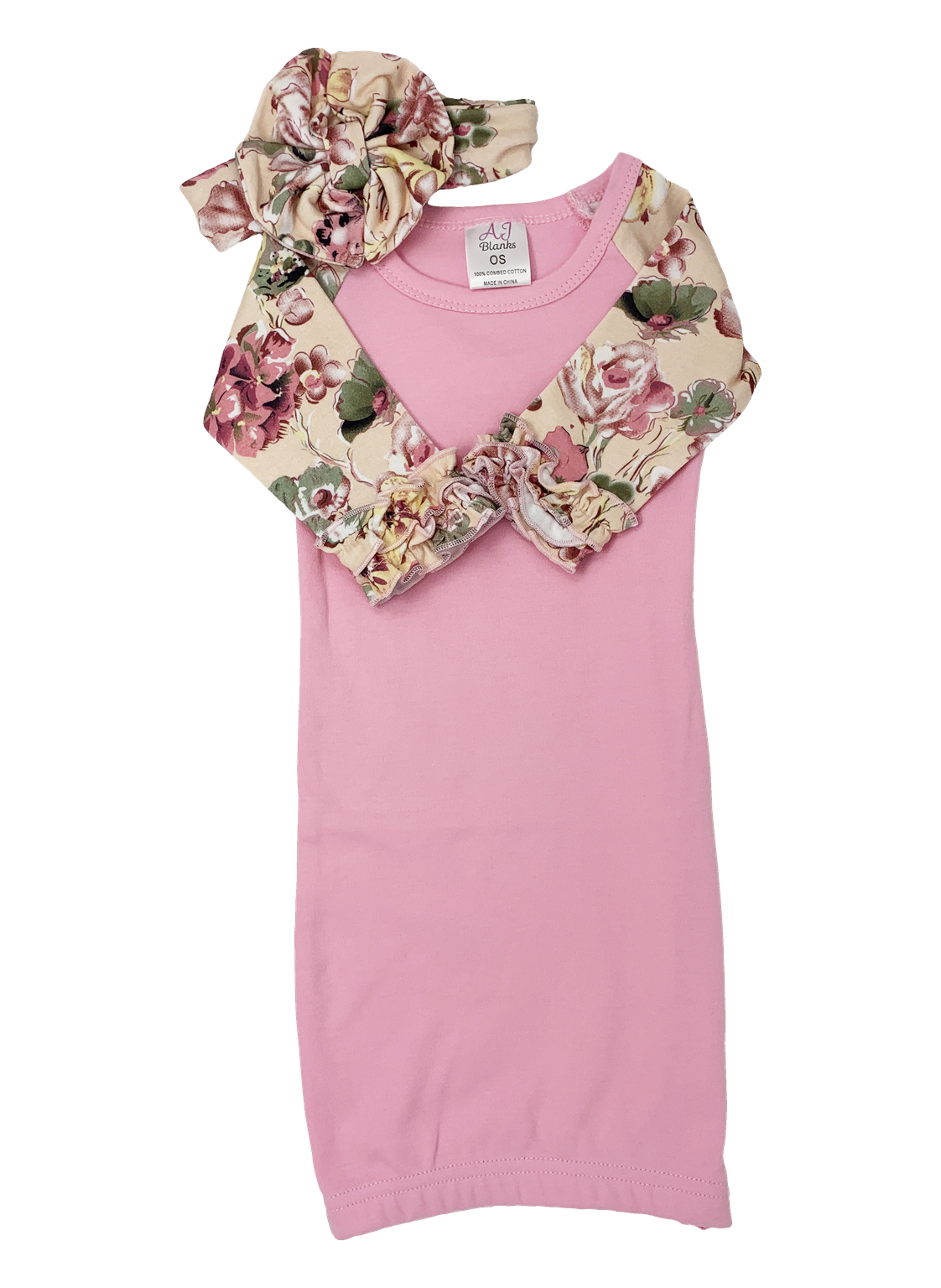 pink floral baby dress Dress with Ruffles for Babies