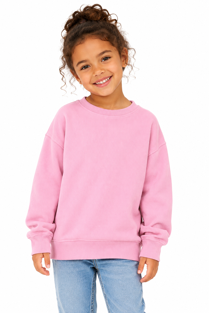 KIDS YOUTH Oversized Corded Crew Sweatshirt