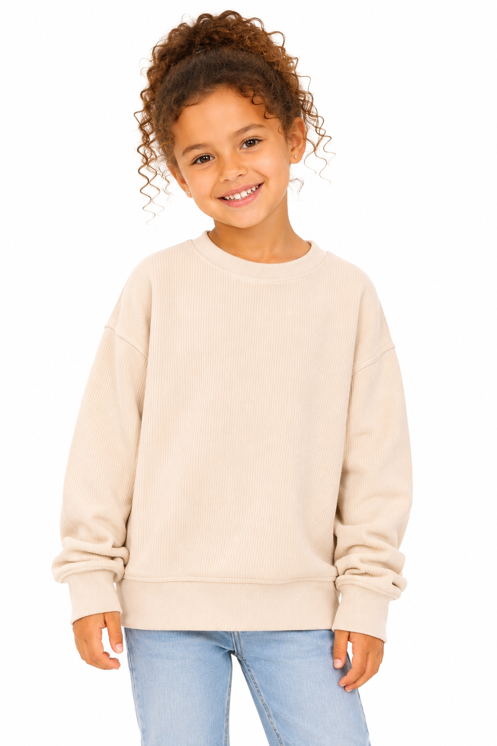 KIDS YOUTH Oversized Corded Crew Sweatshirt