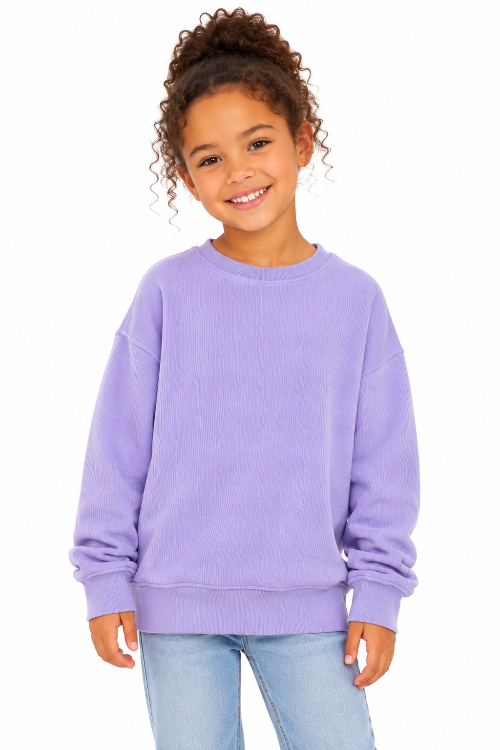 KIDS YOUTH Oversized Corded Crew Sweatshirt