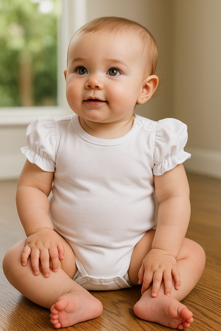 Girl's Ruffle Short Sleeve Bodysuits