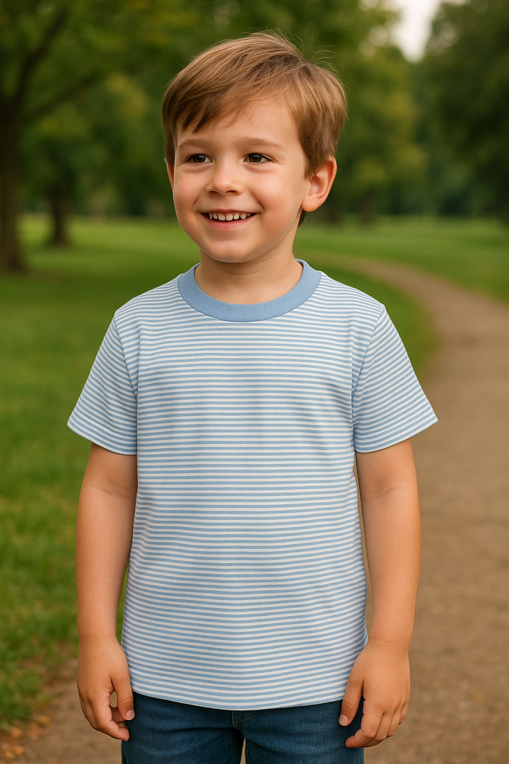 Unisex Stripe Short Sleeve Shirt
