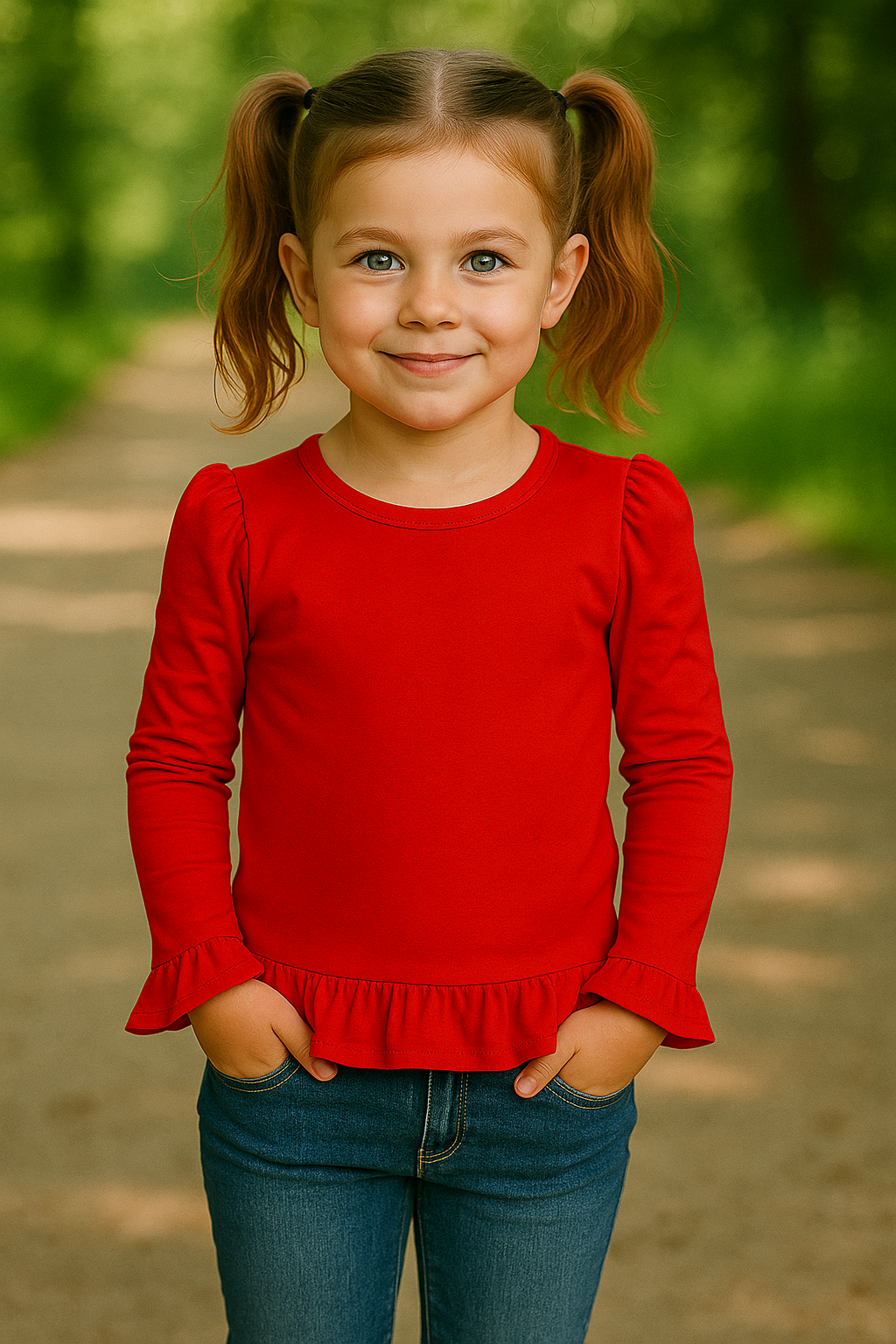 Girl's Long Sleeve RUFFLE Shirts