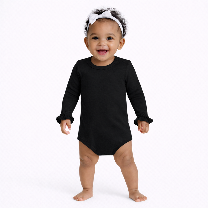 Girl's Long Sleeve Ruffle Bodysuits