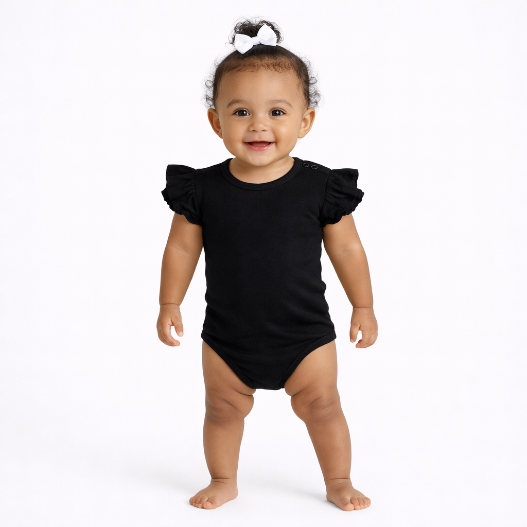 Girl's Ruffle Short Sleeve Bodysuits