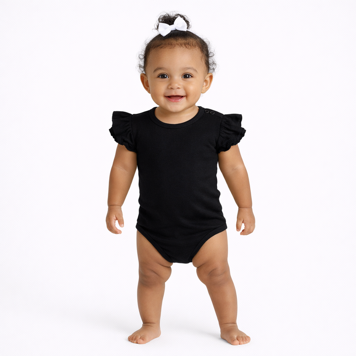 Girl's Ruffle Short Sleeve Bodysuits