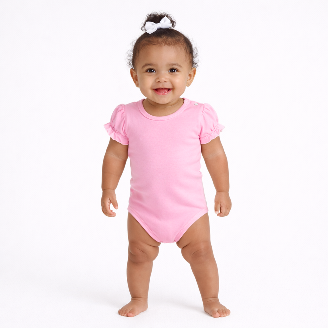 Girl's Ruffle Short Sleeve Bodysuits