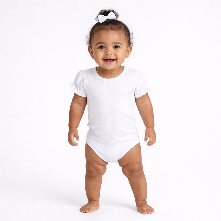 Girl's Ruffle Short Sleeve Bodysuits