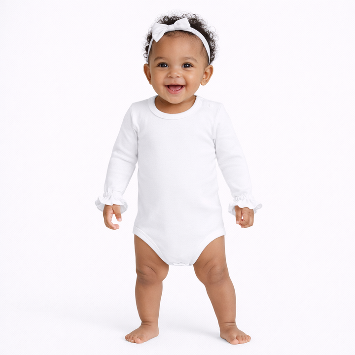 Girl's Long Sleeve Ruffle Bodysuits