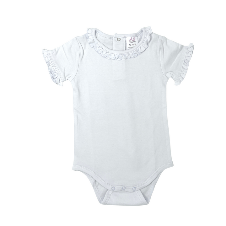 White Girls Princess Trim Bodysuit