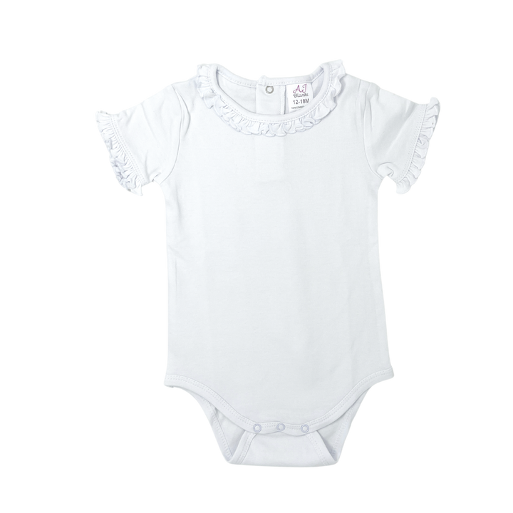 White Girls Princess Trim Bodysuit