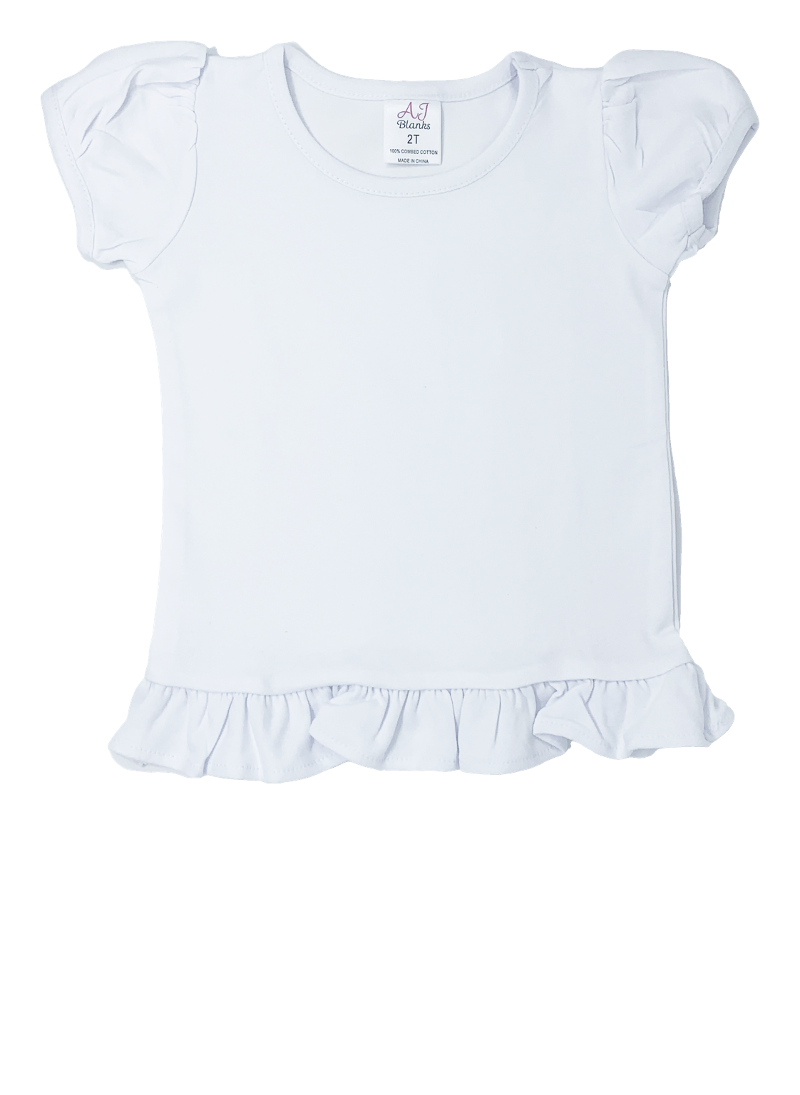 Girl's Short Sleeve RUFFLE BOTTOM Shirts – AJBLANKS